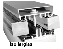 Glasdach Profile für Isolierglas
