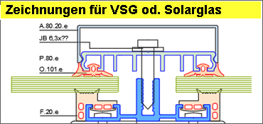 VSG Glas oder Solarglas befestigen mit Verlegeprofilen Premium